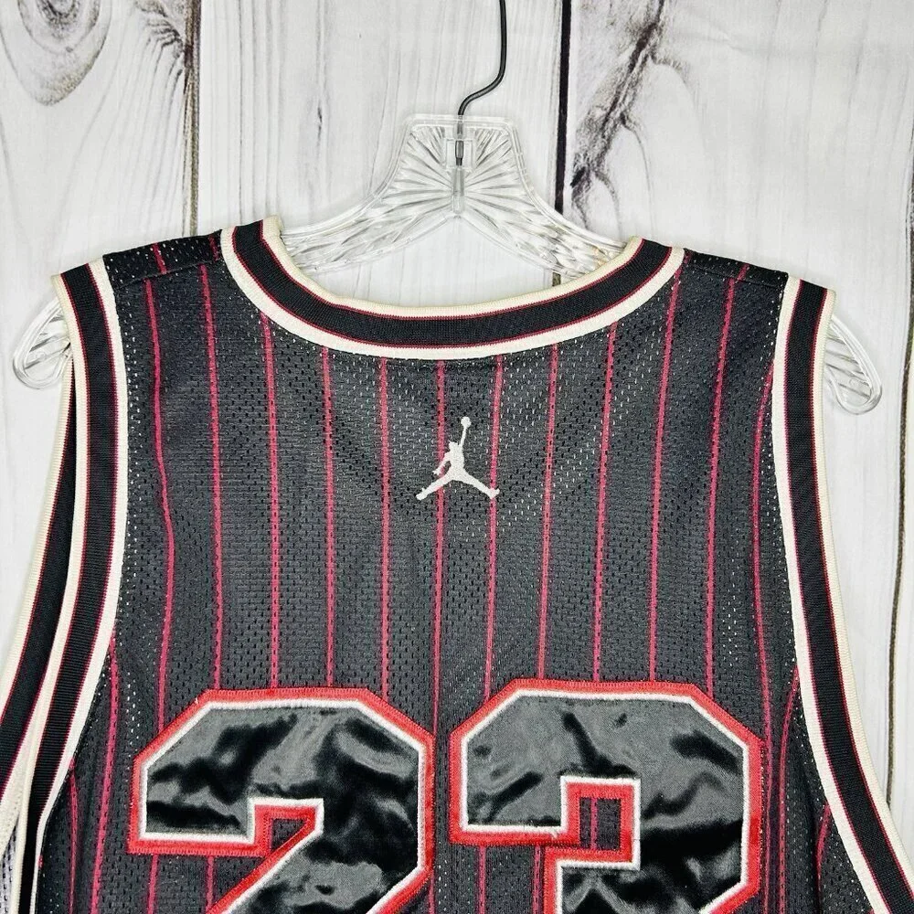 Michael Jordan #23 Jumpman Basketball Jersey Sz 3XL Fully Stitched Black Red